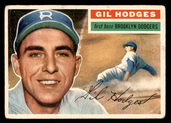 1956 Topps Baseball #145 Gil Hodges Dodgers VG Gray 541184