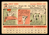 1956 Topps Baseball #015 Ernie Banks Cubs VG White 541186