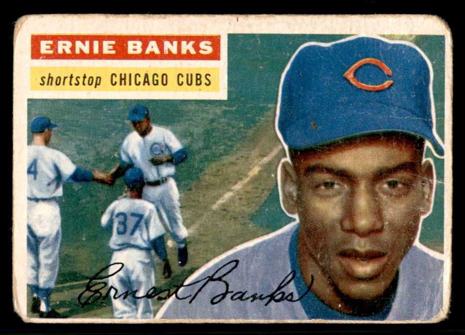 1956 Topps Baseball #015 Ernie Banks Cubs VG White 541189