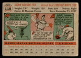 1956 Topps Baseball #118 Nellie Fox White Sox VG Gray 541193
