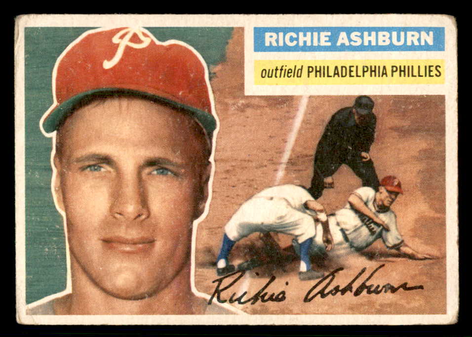 1956 Topps Baseball #120 Richie Ashburn Phillies VG Gray 541194