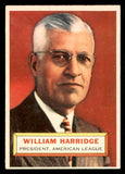 1956 Topps Baseball #001 William Harridge President EX-MT Gray 541202