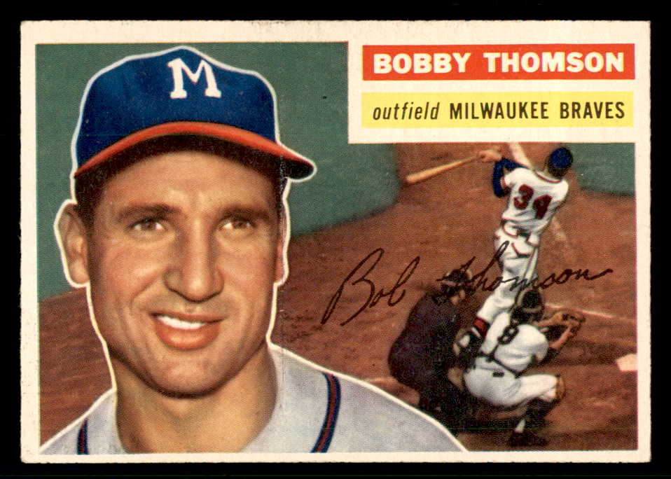 1956 Topps Baseball #257 Bobby Thomson Braves EX-MT 541208