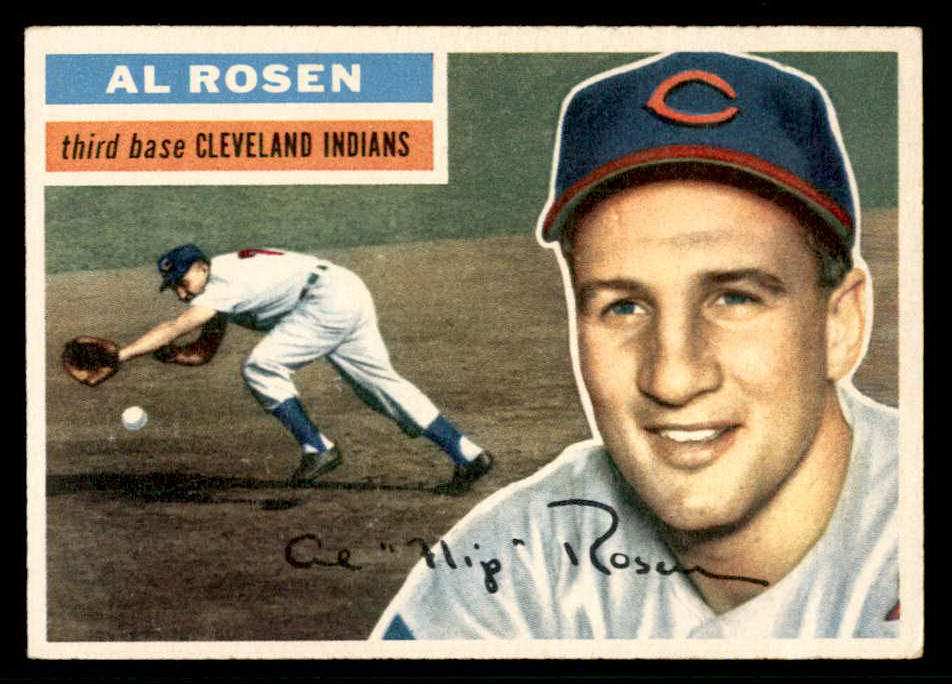 1956 Topps Baseball #035 Al Rosen Indians EX-MT White 541209