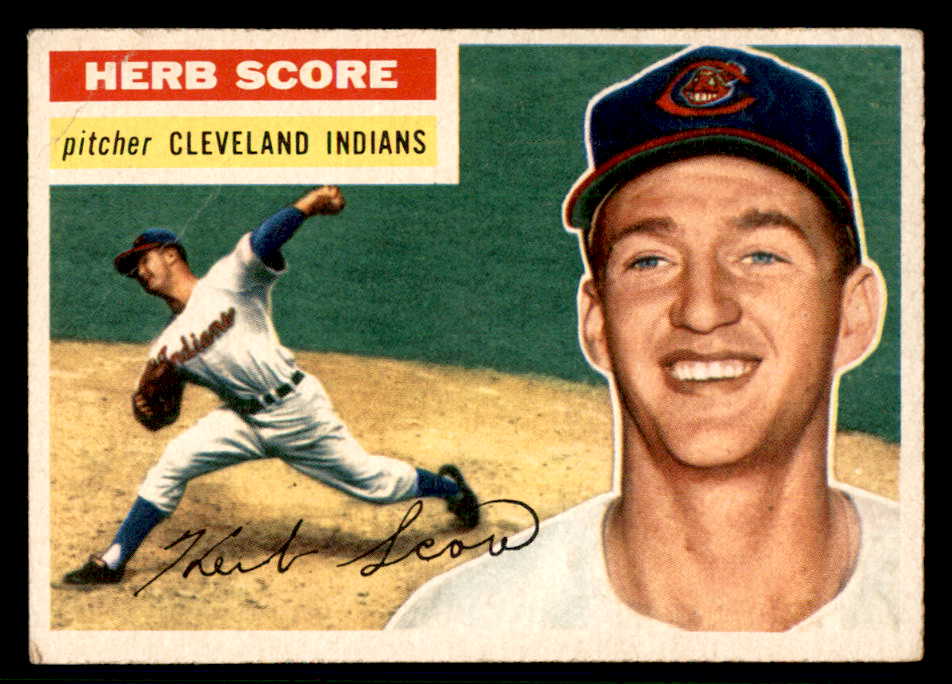 1956 Topps Baseball #140 Herb Score Indians VG Gray 541212