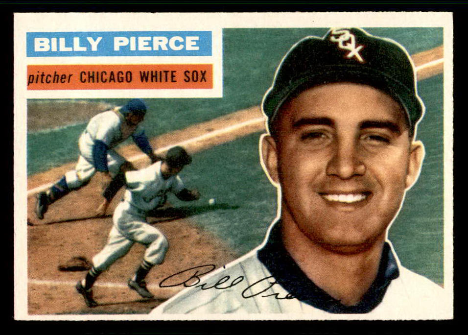 1956 Topps Baseball #160 Billy Pierce White Sox EX-MT Gray 541213