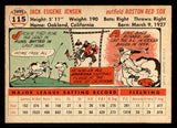 1956 Topps Baseball #115 Jackie Jensen Red Sox EX-MT White 541216