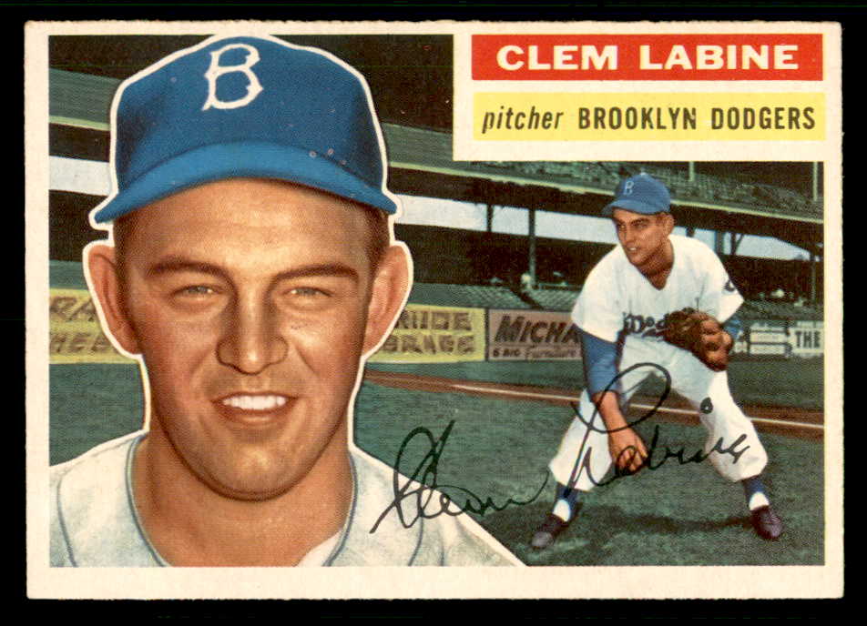 1956 Topps Baseball #295 Clem Labine Dodgers EX-MT 541218