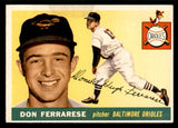1955 Topps Baseball #185 Don Ferrarese Orioles EX 541222