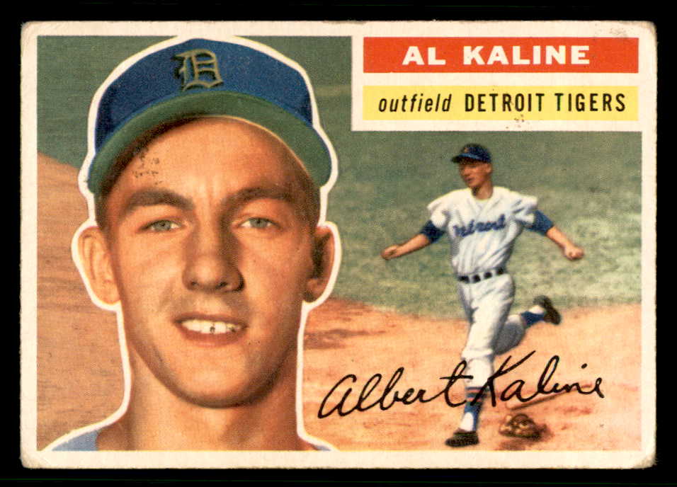 1956 Topps Baseball #020 Al Kaline Tigers VG Gray 541234