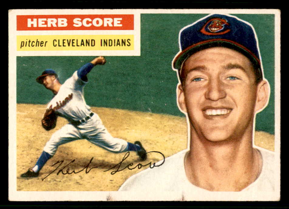 1956 Topps Baseball #140 Herb Score Indians VG-EX Gray 541238