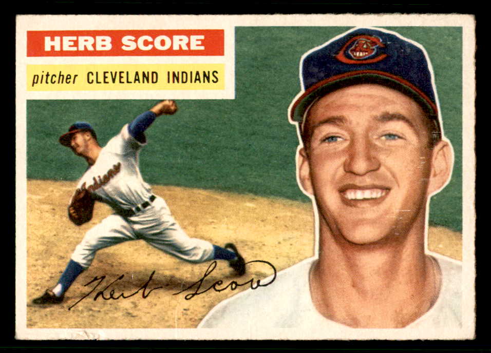 1956 Topps Baseball #140 Herb Score Indians VG-EX Gray 541239