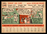 1956 Topps Baseball #140 Herb Score Indians EX+/EX-MT White 541240