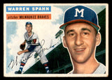 1956 Topps Baseball #010 Warren Spahn Braves VG Gray 541245