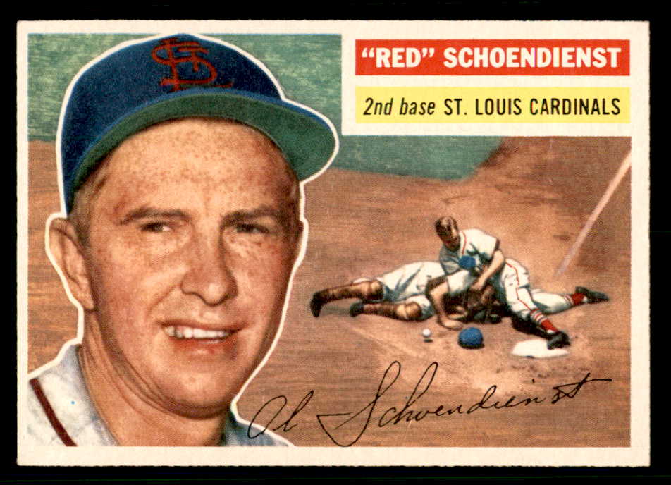 1956 Topps Baseball #165 Red Schoendienst Cardinals EX-MT Gray 541247