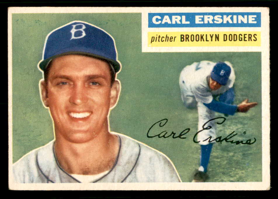 1956 Topps Baseball #233 Carl Erskine Dodgers EX-MT 541258