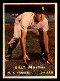 1957 Topps Baseball #062 Billy Martin Yankees VG-EX 541266