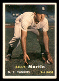 1957 Topps Baseball #062 Billy Martin Yankees VG-EX 541267