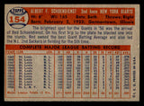 1957 Topps Baseball #154 Red Schoendienst Giants VG-EX 541268