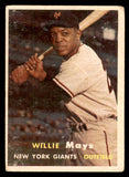 1957 Topps Baseball #010 Willie Mays Giants VG 541275