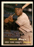 1957 Topps Baseball #010 Willie Mays Giants GD-VG 541276