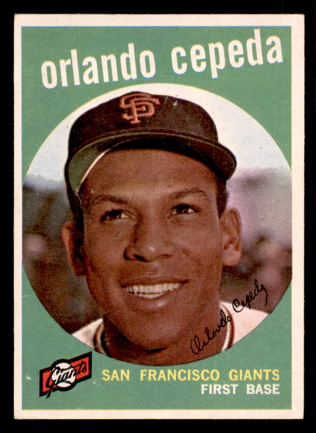 1959 Topps Baseball #390 Orlando Cepeda Giants EX 541285