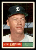 1961 Topps Baseball #490 Jim Bunning Tigers VG-EX 541294