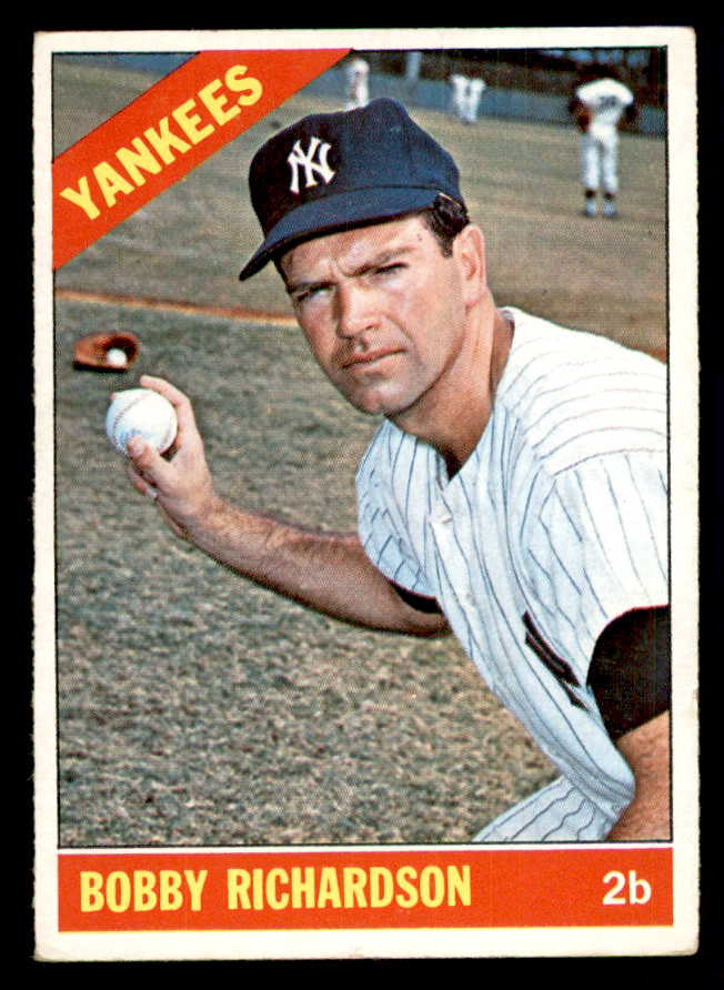 1966 Topps Baseball #490 Bobby Richardson Yankees EX 541322