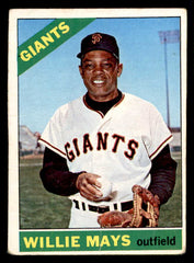 1966 Topps Baseball #001 Willie Mays Giants VG 541323