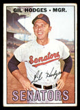 1967 Topps Baseball #228 Gil Hodges Senators VG 541332