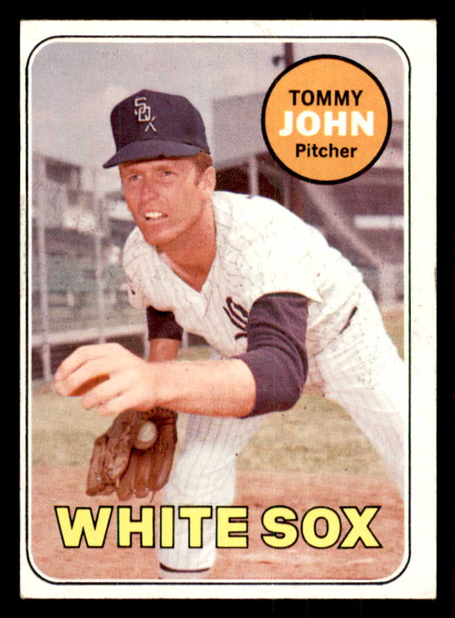 1969 Topps Baseball #465 Tommy John White Sox EX 541354