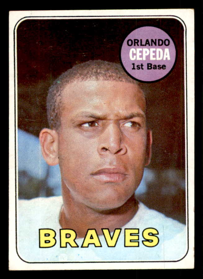 1969 Topps Baseball #385 Orlando Cepeda Braves EX+/EX-MT 541381