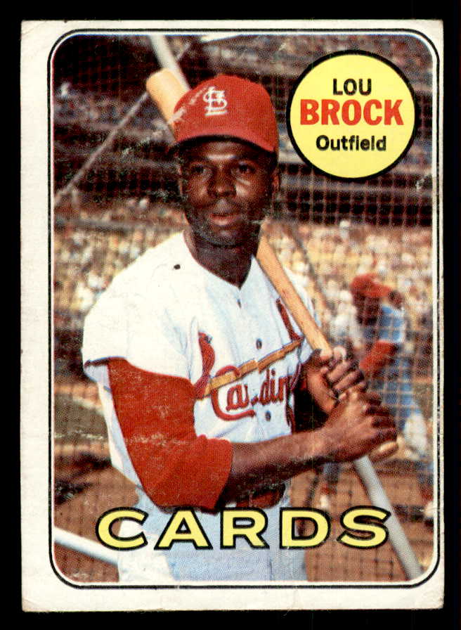 1969 Topps Baseball #085 Lou Brock Cardinals VG 541389