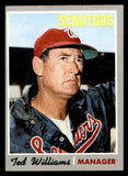 1970 Topps Baseball #211 Ted Williams Senators EX 541414