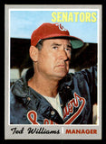 1970 Topps Baseball #211 Ted Williams Senators EX 541416