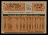 1972 Topps Baseball #200 Lou Brock Cardinals NR-MT 541492