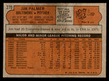 1972 Topps Baseball #270 Jim Palmer Orioles EX-MT 541515