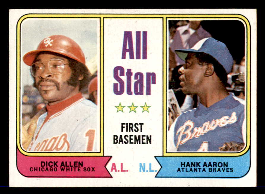 1974 Topps Baseball #332 Hank Aaron Dick Allen EX-MT 541570