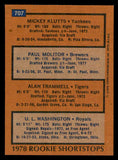 1978 Topps Baseball #707 Paul Molitor Brewers EX-MT 541619