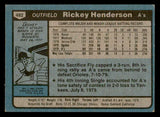 1980 Topps Baseball #482 Rickey Henderson A's EX 541637