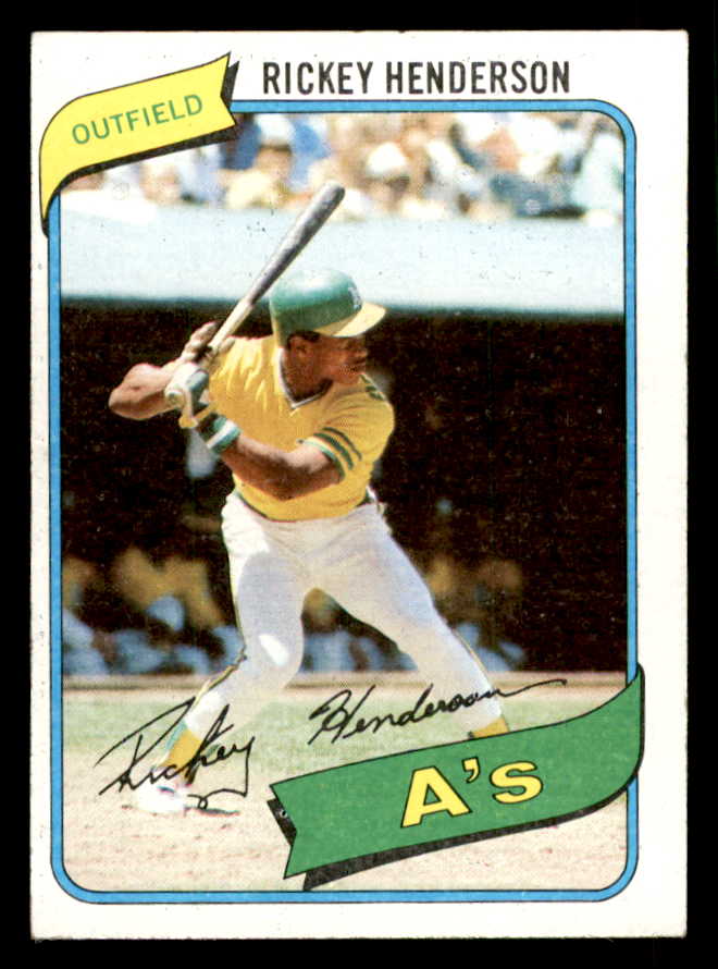 1980 Topps Baseball #482 Rickey Henderson A's EX-MT 541639