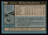 1980 Topps Baseball #482 Rickey Henderson A's EX-MT 541640