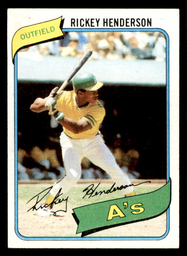1980 Topps Baseball #482 Rickey Henderson A's EX-MT 541641