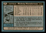 1980 Topps Baseball #482 Rickey Henderson A's EX-MT 541641
