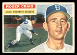 1956 Topps Baseball #063 Roger Craig Dodges VG-EX White 541645