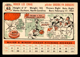 1956 Topps Baseball #063 Roger Craig Dodges VG-EX White 541645