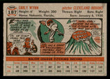 1956 Topps Baseball #187 Early Wynn Indians EX 541646