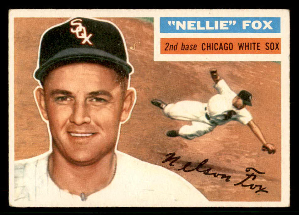 1956 Topps Baseball #118 Nellie Fox White Sox EX Gray 541647