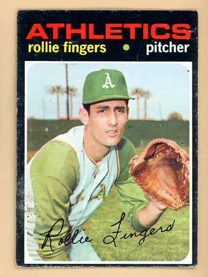 1971 Topps Baseball #384 Rollie Fingers A's EX 541654