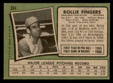 1971 Topps Baseball #384 Rollie Fingers A's EX 541654